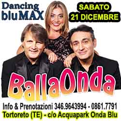 Ballaonda Sabato 21 Dicembre 2024